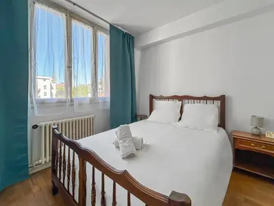 Un ou plusieurs lits dans un hébergement de l'établissement Appartement Lumineux, Proche Centre Dijon