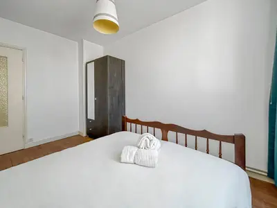 Un ou plusieurs lits dans un hébergement de l'établissement Appartement Lumineux, Proche Centre Dijon