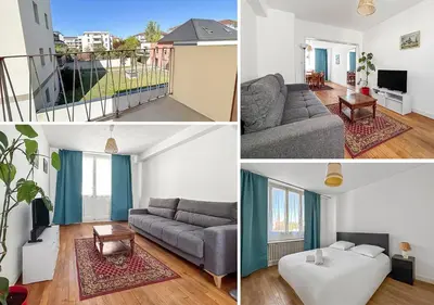 Coin salon dans l'établissement Appartement Lumineux, Proche Centre Dijon
