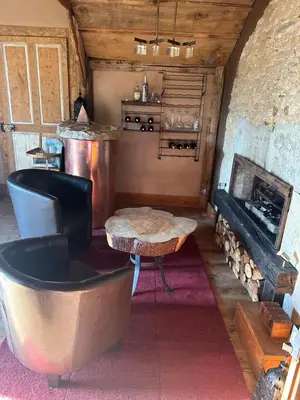 Cuisine ou kitchenette dans l'établissement Relais diligence famille