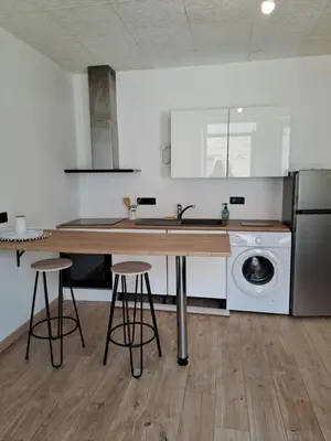 Cuisine ou kitchenette dans l'établissement Au petit st Emiland