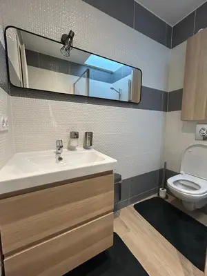 Salle de bains dans l'établissement Chez Marlène
