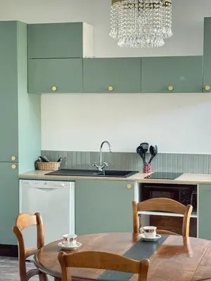 Cuisine ou kitchenette dans l'établissement Chez Kapameï