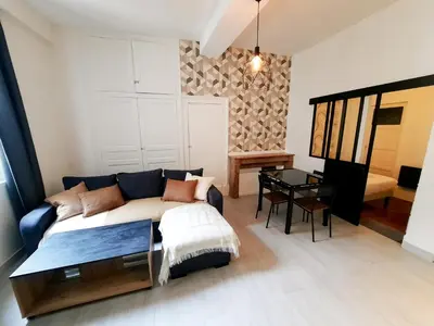 Un ou plusieurs lits dans un hébergement de l'établissement Le Buffon - Apt 2 Personnes, 1 ch, Centre ville