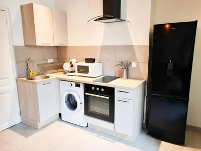 Cuisine ou kitchenette dans l'établissement Le Buffon - Apt 2 Personnes, 1 ch, Centre ville