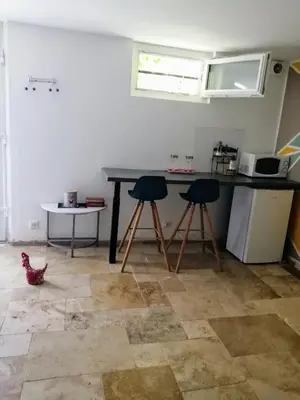 Cuisine ou kitchenette dans l'établissement Chez Nathalie et flavien