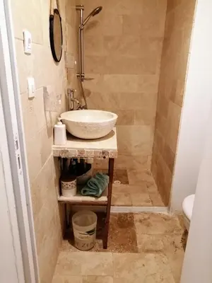 Salle de bains dans l'établissement Chez Nathalie et flavien