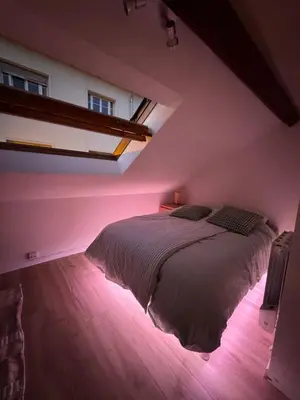 Un ou plusieurs lits dans un hébergement de l'établissement Appartement Dijon-centre quartier Montchapet