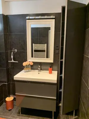 Salle de bains dans l'établissement La Motte Forte