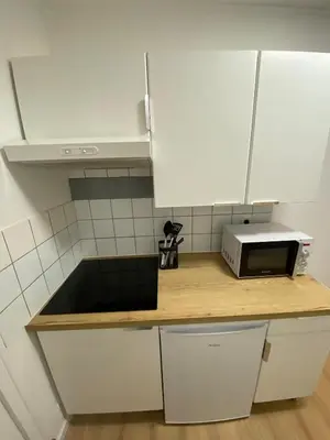 Cuisine ou kitchenette dans l'établissement Appartement au coeur de Dole