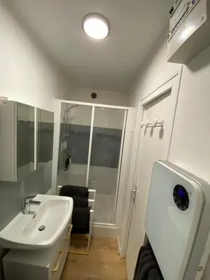 Salle de bains dans l'établissement Appartement au coeur de Dole