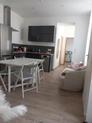Cuisine ou kitchenette dans l'établissement Dijon en famille - cosy, équipé bébé - 5 mn centre ville
