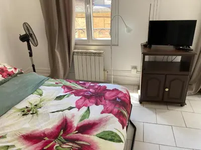 Télévision ou salle de divertissement dans l'établissement Le jade Appartement T1 centre historique