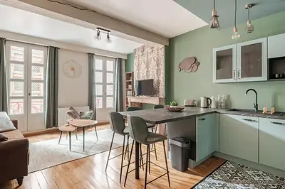 Cuisine ou kitchenette dans l'établissement OWL PRESTIGE Dijon