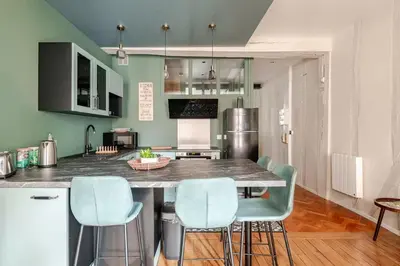 Cuisine ou kitchenette dans l'établissement OWL PRESTIGE Dijon