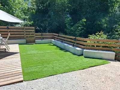 Jardin de l'établissement ON SAINT VIT!! magnifique T3 70m2 neuf
