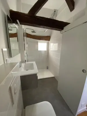 Salle de bains dans l'établissement Appartement coeur de Beaune
