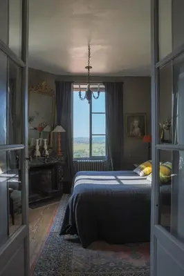 Un ou plusieurs lits dans un hébergement de l'établissement Le gîte Damas du Château de Vaulx