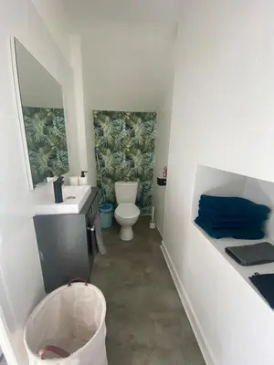 Salle de bains dans l'établissement Maison de village