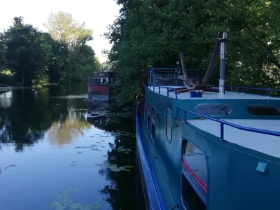 Vue sur la rivière ou le fleuve situé(e) à proximité de le bateau
