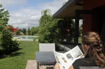 Jardin de l'établissement Hôtel du Bois Blanc Domaine d'Epeyssoles Georges Blanc