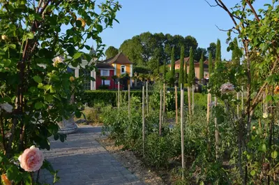 Jardin de l'établissement Hôtel du Bois Blanc Domaine d'Epeyssoles Georges Blanc