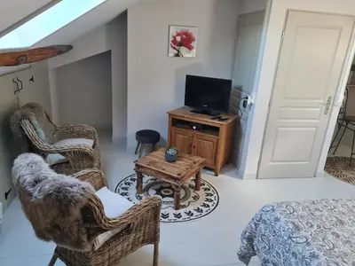 Télévision ou salle de divertissement dans l'établissement La Cachette
