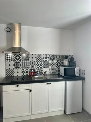 Cuisine ou kitchenette dans l'établissement Au cocon des promenades