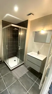 Salle de bains dans l'établissement T2 hypercentre 50m Basilica