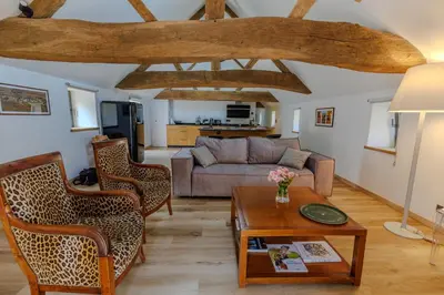 Coin salon dans l'établissement L'annexe du Monestier