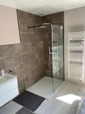 Salle de bains dans l'établissement Dans les Etoiles
