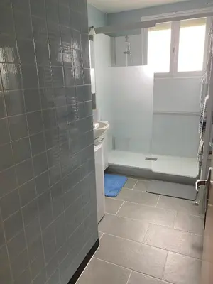 Salle de bains dans l'établissement Vintage house Chez la Marcelle