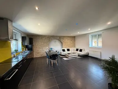 Cuisine ou kitchenette dans l'établissement La Sennecéenne