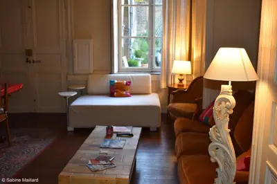 Un ou plusieurs lits dans un hébergement de l'établissement Hôtel particulier Maleteste