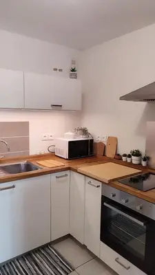 Cuisine ou kitchenette dans l'établissement L'AlcÔve