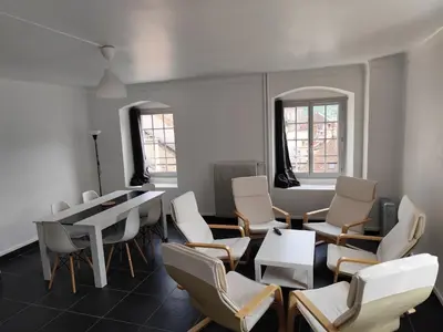 Coin salon dans l'établissement O'Couvent - Appartement 141 - 2 chambres - 97 m2 - Quatrième étage