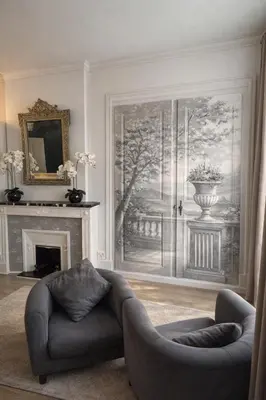 Coin salon dans l'établissement Les Fresques Mâconnaises Central - Luxe - 7pers