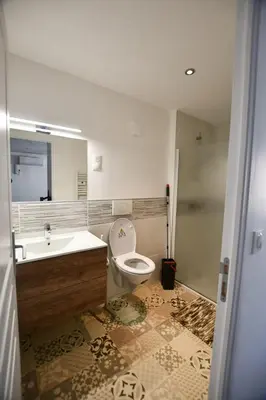 Salle de bains dans l'établissement Le Petit Cocon