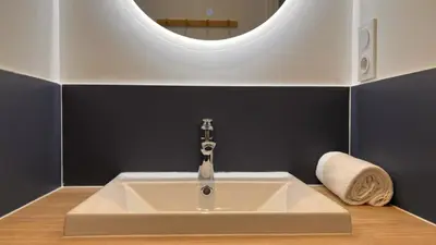 Salle de bains dans l'établissement L Horizon Calme Central Chic