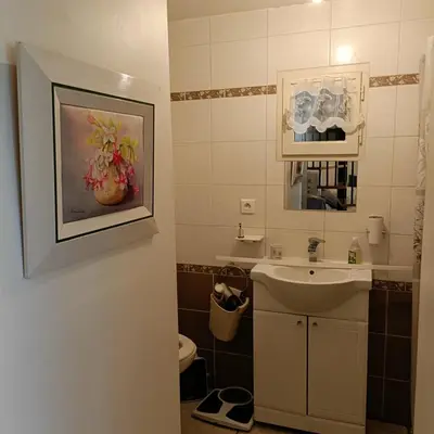 Salle de bains dans l'établissement La parenthèse bucolique Gîte