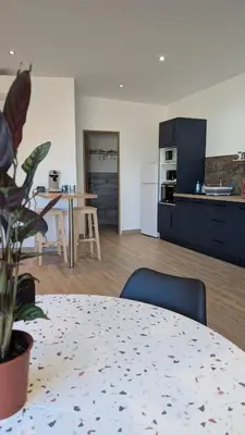 Cuisine ou kitchenette dans l'établissement Les roches voisines little rock