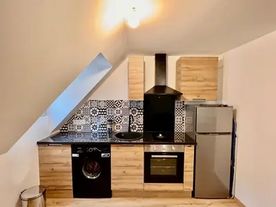 Cuisine ou kitchenette dans l'établissement Luxury Duplex Auxonne Center