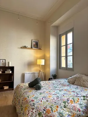 Un ou plusieurs lits dans un hébergement de l'établissement Appartement 6 personnes Paray-le-monial