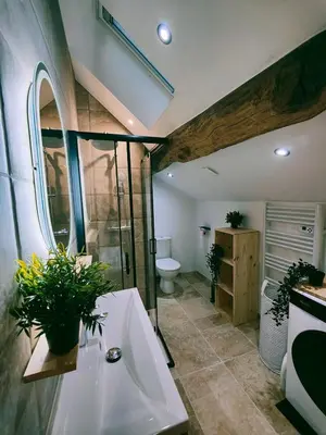 Salle de bains dans l'établissement Maisonnette de prestige au cœur des vignes