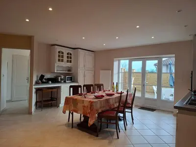 Cuisine ou kitchenette dans l'établissement Relais de Péronne