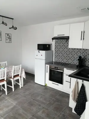 Cuisine ou kitchenette dans l'établissement Gîte des Paters 4 personnes