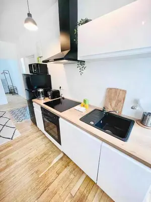 Cuisine ou kitchenette dans l'établissement Le Philibert - 50m2, 4 Prs, 2 Ch - proche gare