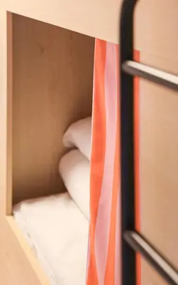 Un ou plusieurs lits dans un hébergement de l'établissement Mustard Hostel