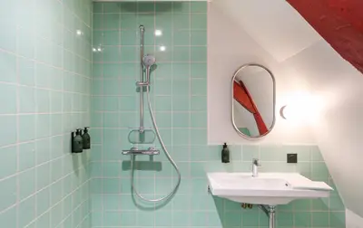 Salle de bains dans l'établissement Mustard Hostel