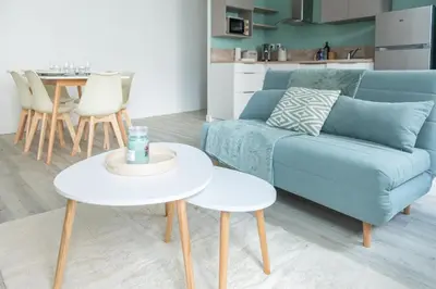 Cuisine ou kitchenette dans l'établissement Chaleureux et raffiné centre -ville Mâcon